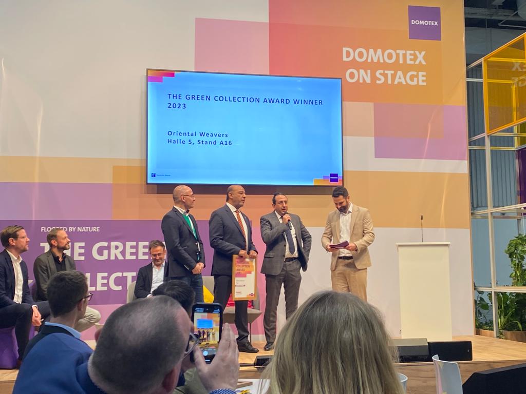 Oriental Weavers bags the ‘2023 Green Collection Award’ at DOMOTEX Hannover for its unprecedented sustainable collection